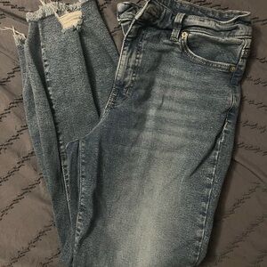Time and Tru Distressed Blue Straight Leg Jeans